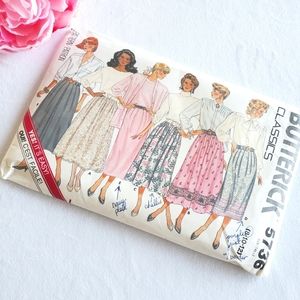 1987 UNCUT Butterick A-line Midi Skirt Classics Pattern 5736